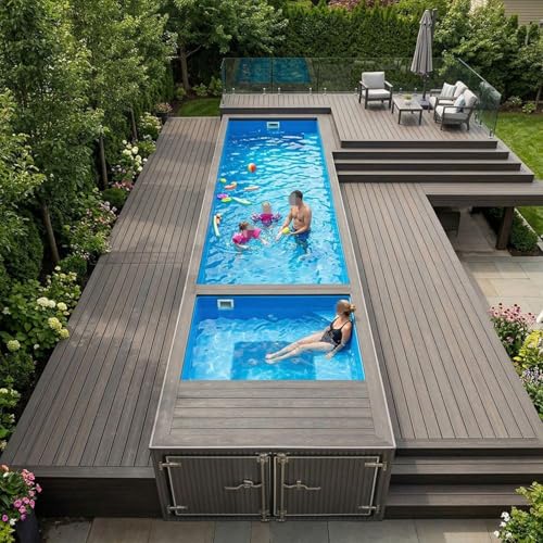 Durable Shipping Container Swimming Pool for Small Yards – Easy-to-Install, Affordable Pool for Backyard Fun and Relaxation