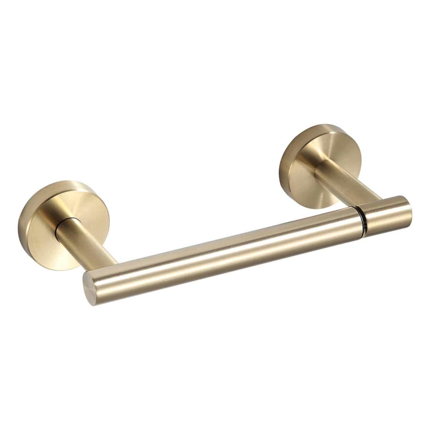 BGL Toilet Paper Holder Brushed Gold Wall Mount, Bathroom Toilet Paper Holder Brushed Nickel SUS 304 Stainless Steel, Double Post Pivoting Toilet Paper Roll Holder for Bathroom RV