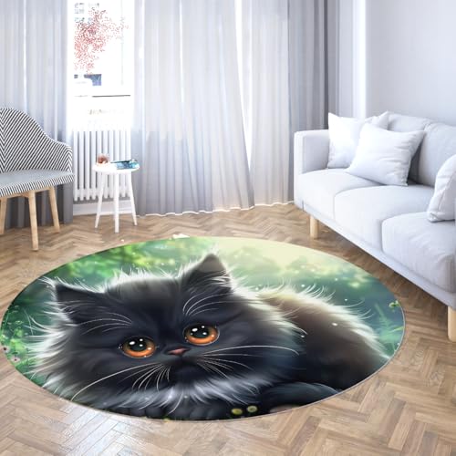 Tapis de sol chat noir pour chambre de bébé cocooning et douce - 2