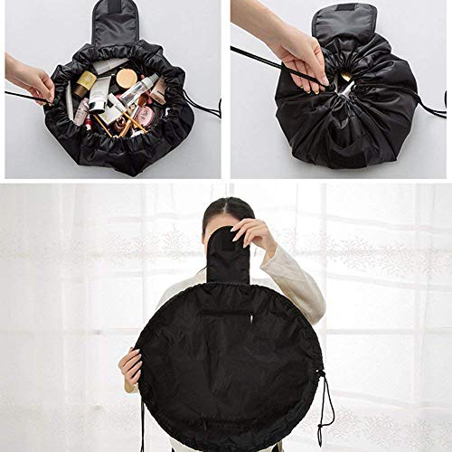 Image of ortable Drawstring Makeup Bag Large Capacity Lazy Cosmetic Organizer Pouch Magic Travel Toiletry Bags for Womens !