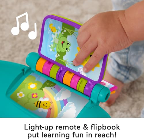 Image of Fisher-Price Laugh & Learn Toddler Learning Toy Smart Stages Chair, Teal, Music Lights & Activities for Ages 1+ Years, Multilanguage Version