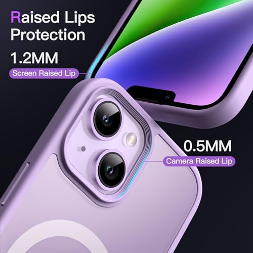 Image of JETech Magnetic Matte Case for iPhone 14 Plus, Light Purple