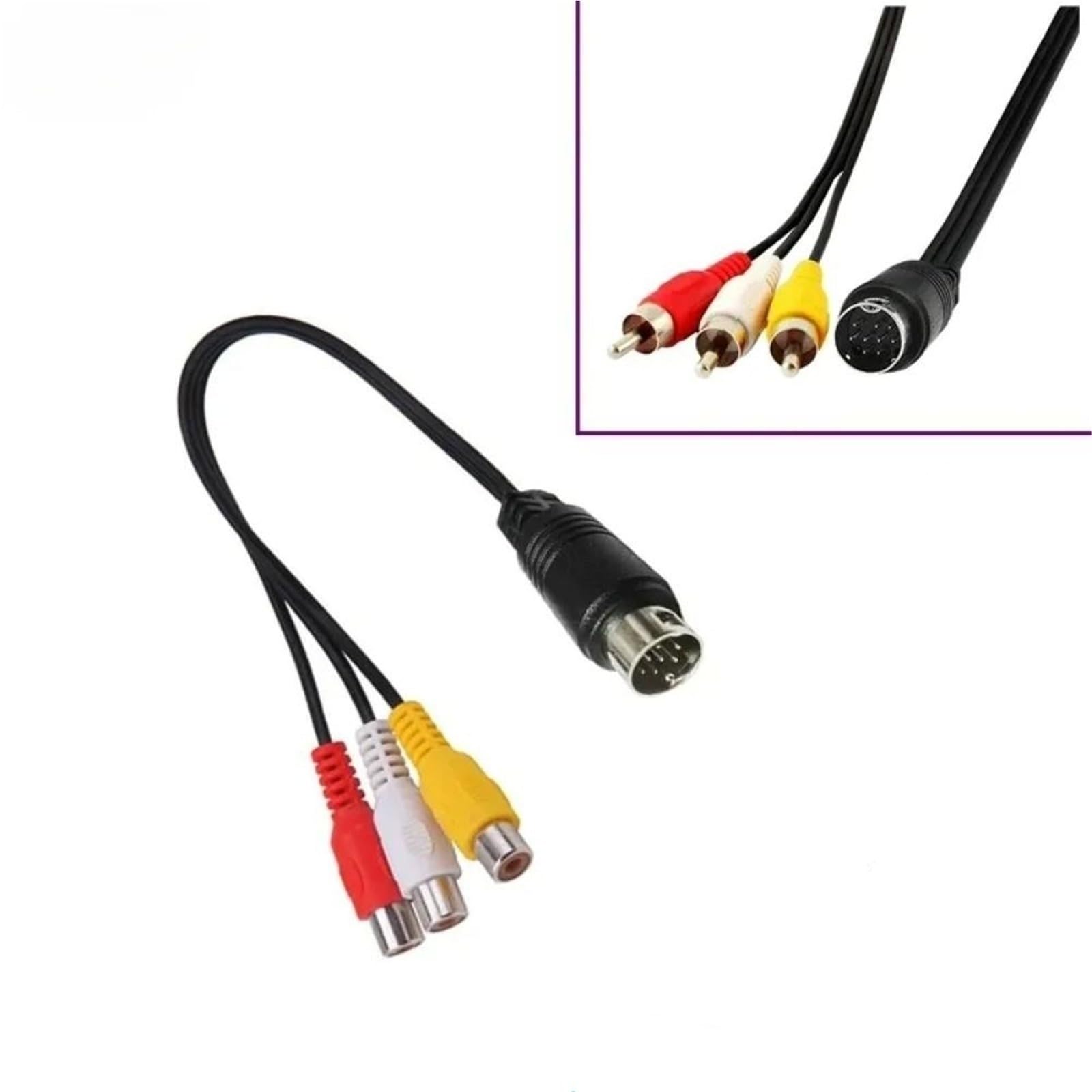 Adaptador S-Video a 3 Phono Compatible con RGB TV HDTV