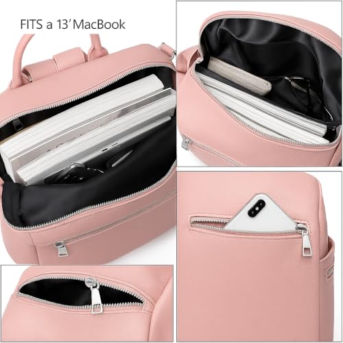 Image of Leather Backpack for Women | Large Capacity | College and Office use | PU Leather | shoulder bag for Ladies,