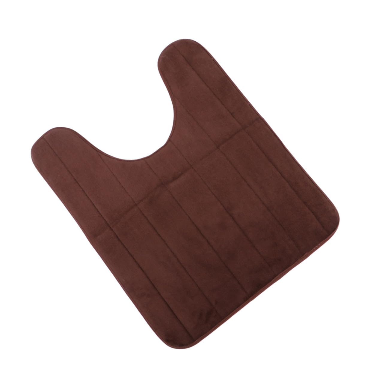 BRIGHTFUFU Toilet Lid Seat Cover Set Universal Toilet Seat Covers Mat Soft Cotton Washable Warmer Fits Rounds Coffee