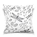 HMZXZ Kissenbezug 40x40cm Tropisch Blumen- Libelle Muster Dekorative quadratische Kissenbezüge Kissenhüller für Couch Sofa Schlafzimmer Wohnzimmer