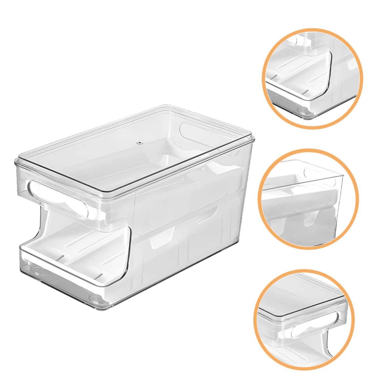 Angoily Stapelbare Eierbox Für Kühlschrank Transparente Doppellagige Eierspeicherlösung Für Frische Und Platzsparende Aufbewahrung Für Küche Und Restaurant