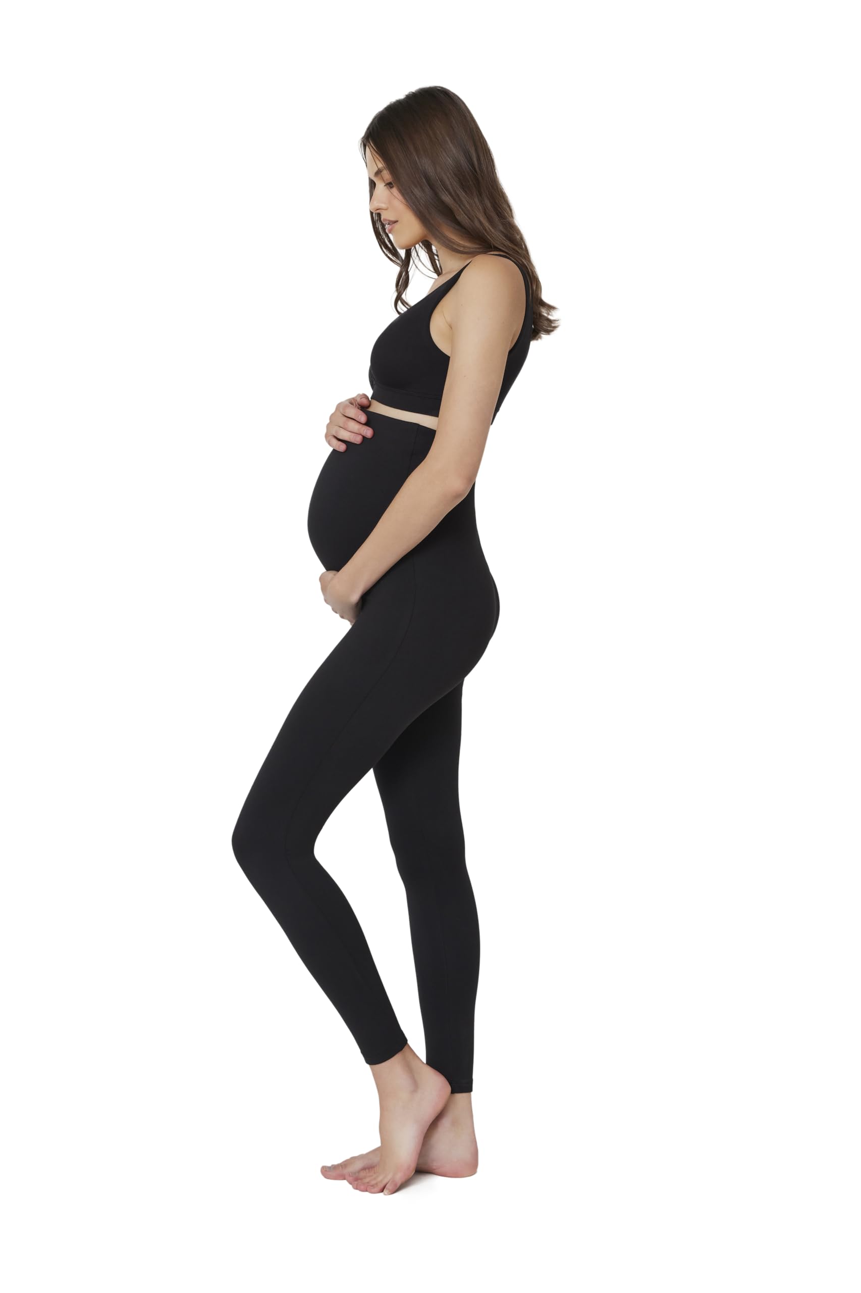 BUMPSUIT Umstandsleggings über dem Bauch – stützende Schwangerschaftshose mit Taschen | dehnbarer, weicher Bauch