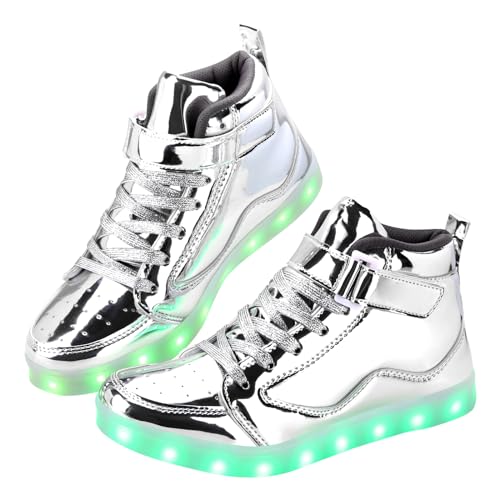 Image of Light Up Shoes Men Women LED Shoes USB Charging Adult High Top LED Sneakers Glow in The Dark Footwear for Dancing Party Festivals Festivals