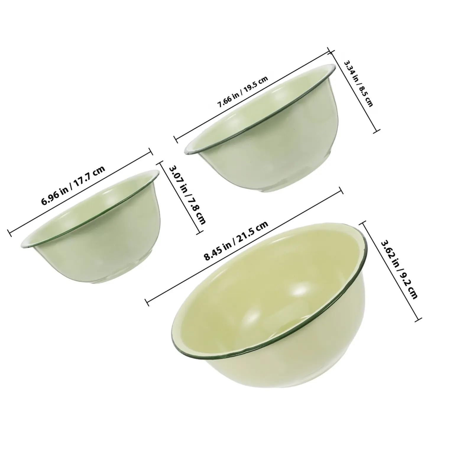 Bol De Esmalte Para Mezclar Juego De Mezcla Vintage Cuencos Cocina Esmaltados 3 Piezas