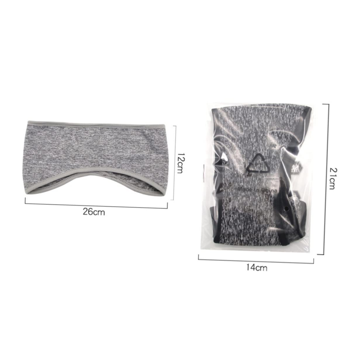 Toyvian 4 Ensembles Sangle De Cheveux De Protection De L'oreille Bandeau Noir Bande pour Hommes Bandeau d'exercice Fleuve Bordé Hommes Sports d'hiver Polyester 3 Pièces * 4
