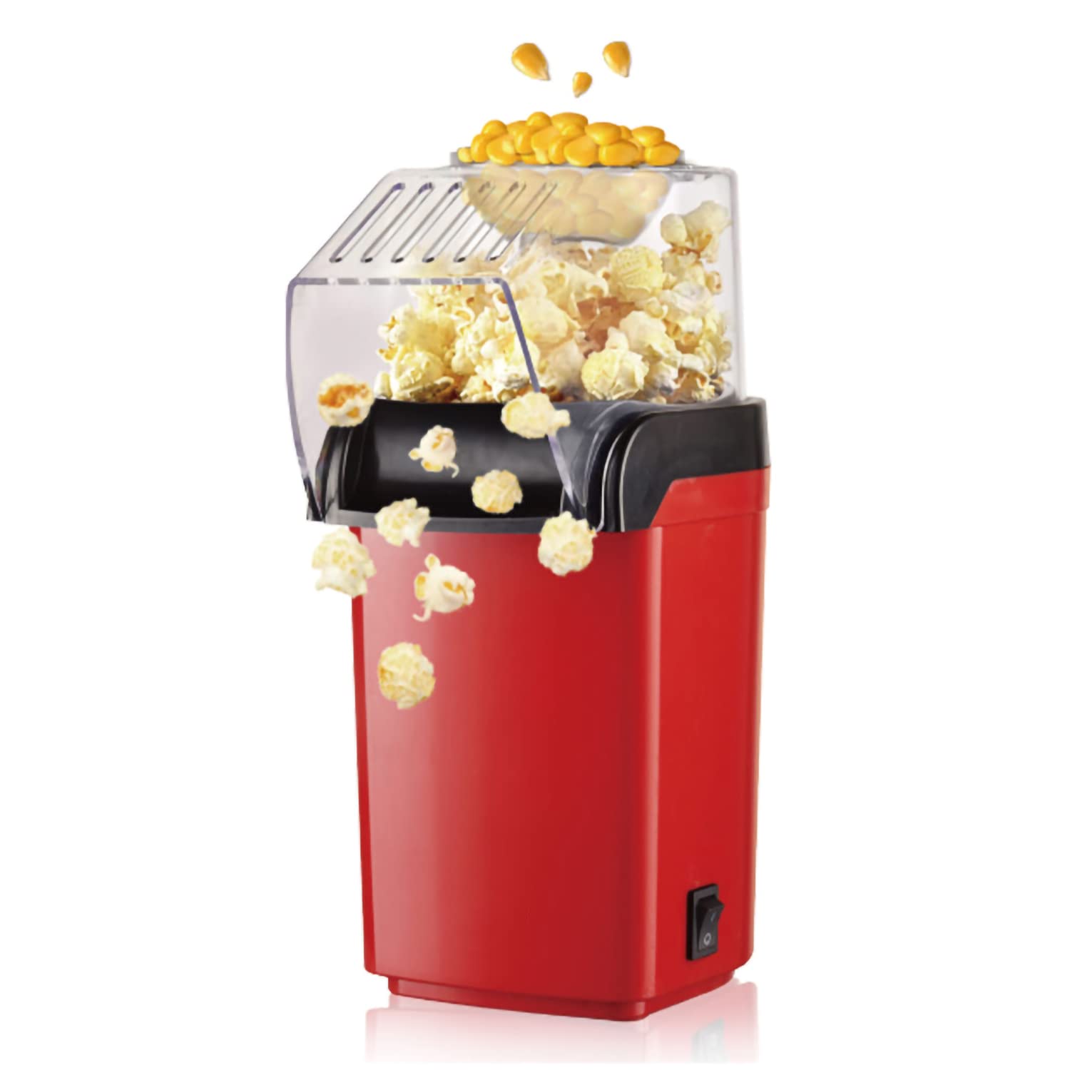 ToshionicsPopcorn Maker Hot Air Popper Machine, Healthy & Fat-Free, Easy to Clean Best Popcorn Popcorn for Movie Nights and Parties of All Kinds, Kids Birthday Party Favourites (Small)