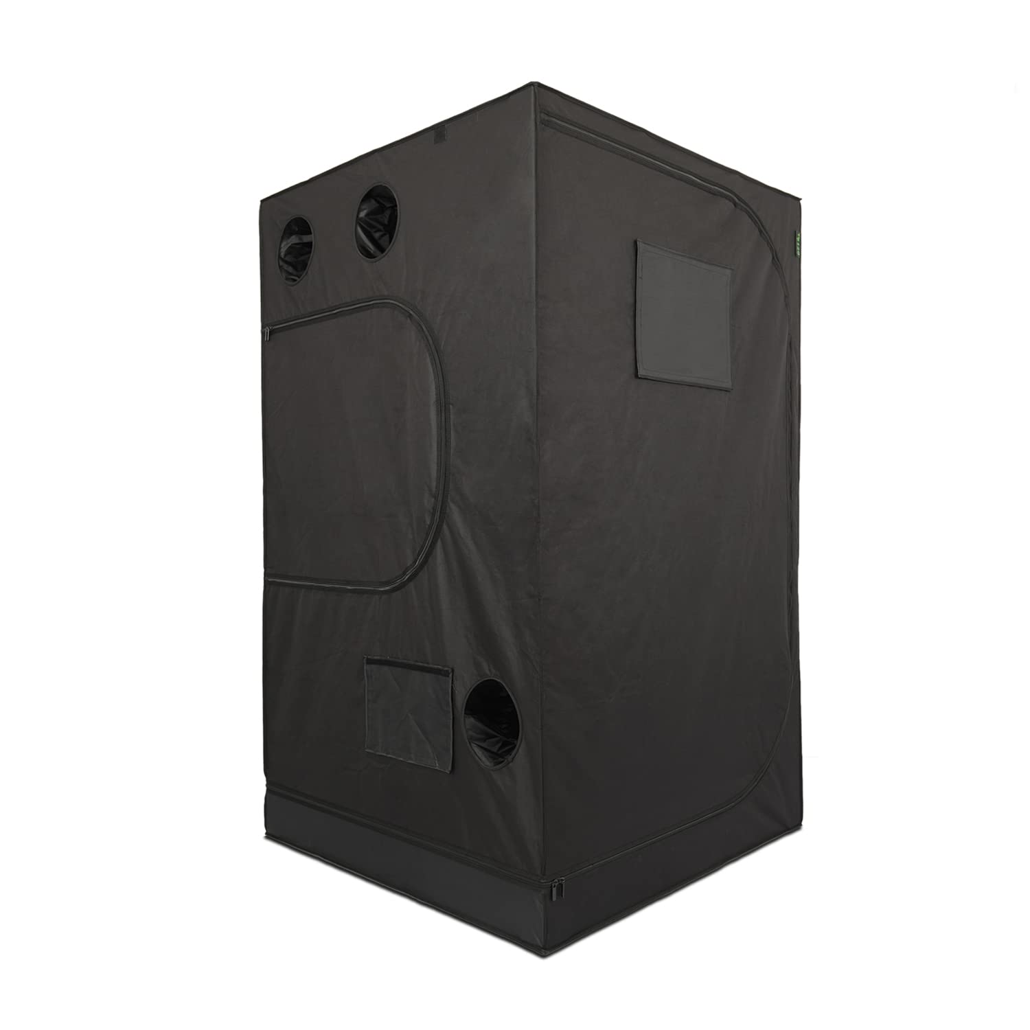 Growerz™ TNT-120 120×120×200 cm, 2.88m^3 Black Mylar Grow Tent – Heavy-Duty Alloy Steel Frame, Observation Window, Multiple Vent & Cable Ports – Ideal for Hydroponics & Indoor Gardening