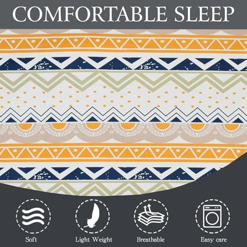 Image of IVAZA 240 TC Soft Ezyption Cotton Floral Print King Size Bedsheet - with 2 Pillow Covers, Hypoallergenic, Brethable, (Size-Size- 90 x 90 Inch | Zig Zag White