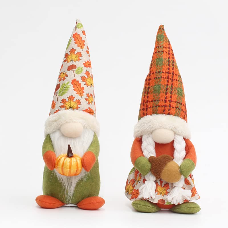 ERSTUME LED Christmas Gnome Decorations 2 Packs Scandinavian Santa Ornaments Handmade Scandinavian Style Elf Home Decoration Ornaments