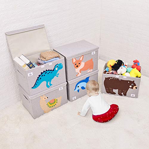 Clcrobd Foldable Large Kids Toy Chest With Flip-Top Lid, Collapsible Fabric Animal Toy Storage Organizer/Bin/Box/Basket/Trunk For Toddler, Children And Baby Nursery (Zebra) #TOP5
