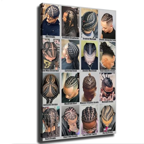 Men Braids Hairstyle Collage Box Braids Cornrow Mohawk Twist Braid