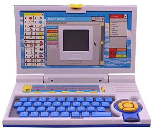 Image of english learner educational notebook / laptop with mouse control- Multi color