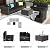 GREZJXC 7 Pieces Outdoor Patio Furniture Set Wicker Sectional Sofa with Cushions & Tea Table Patio Rattan Conversation Chair Sofa Set Black