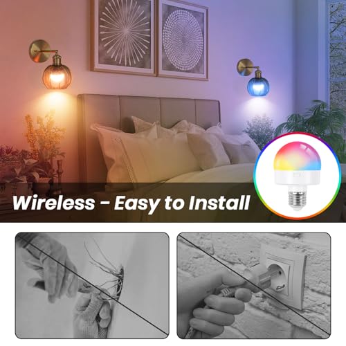 Image of Battery Operated Wall Sconce, Vintage Wall Sconce with Deep Green Tulip Glass Lampshade Rechargeable, Battery Wall Light with Remote,Wireless Wall Sconces, for Bedroom,Living Room, Hallway