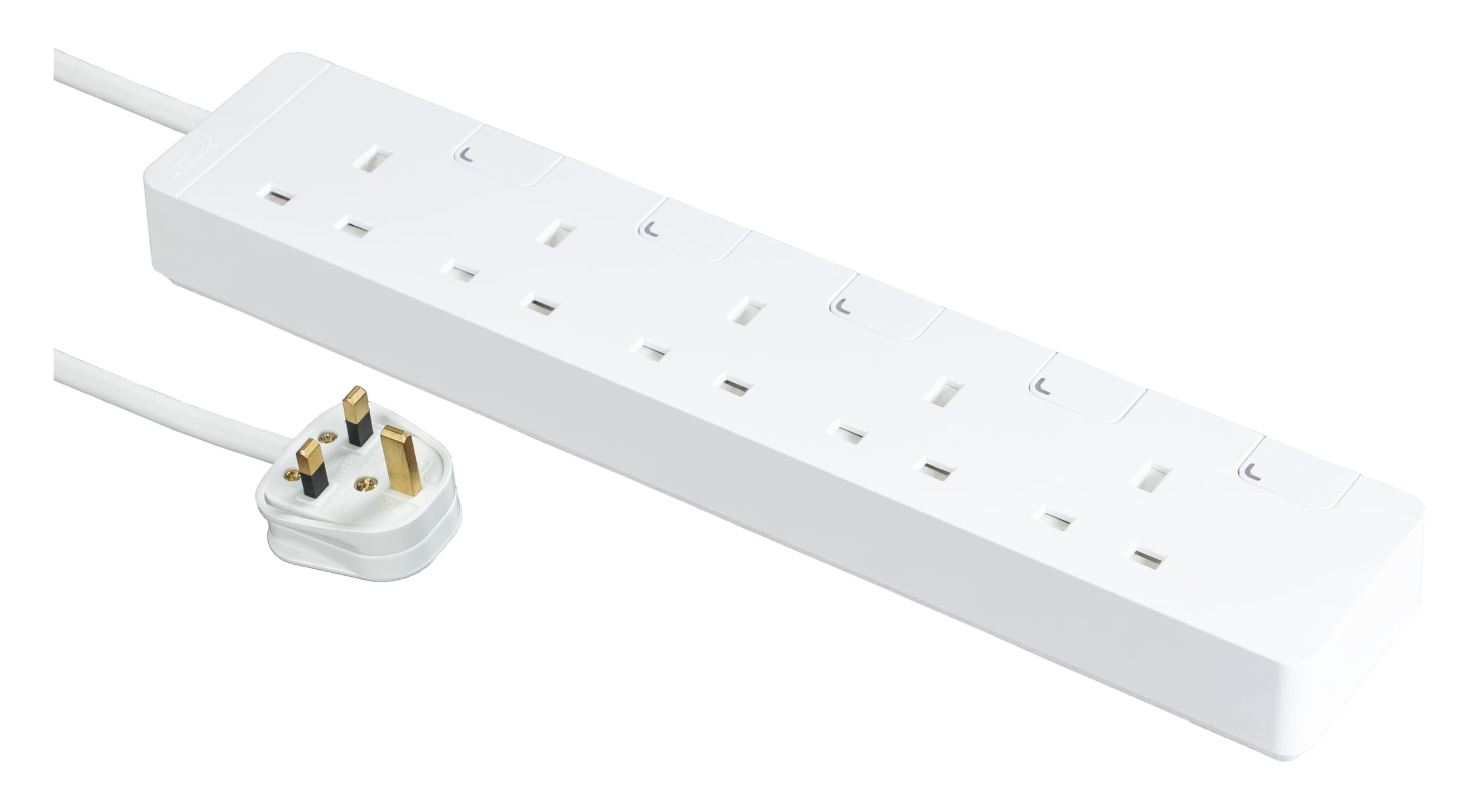 Schneider Electric 5G AvatarOn Trailing Switched Socket Extension Cord, 3 Meter Length, White