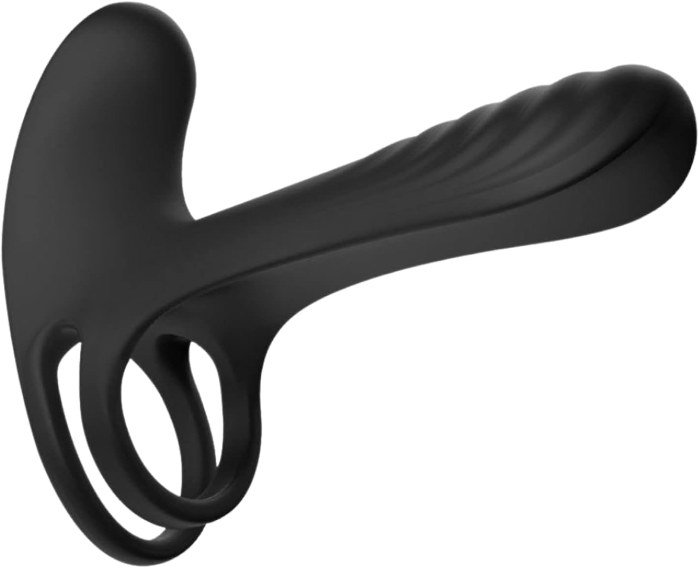 USB Rechargeable Cock Ring with Vibrating Ball Sack - Enhance Stamina, Pleasure, and Performance - 9 Settings - Discreet Storage Bag