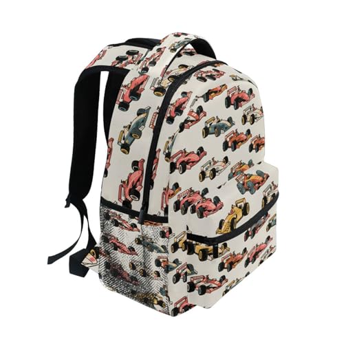 Racing Car Cartoon Backpack for School Boys Girls Adults Kids Bookbag Laptop Bag 18L2