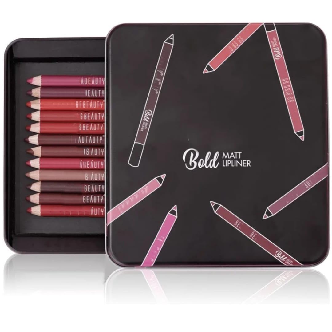 Matte Lip Liner, Long Lasting & Smudge Proof, Full Coverage, Intensely Pigmented, Easy Glide Formula, Vitamin E & Castor Oil Infused, Set of 12-image-5