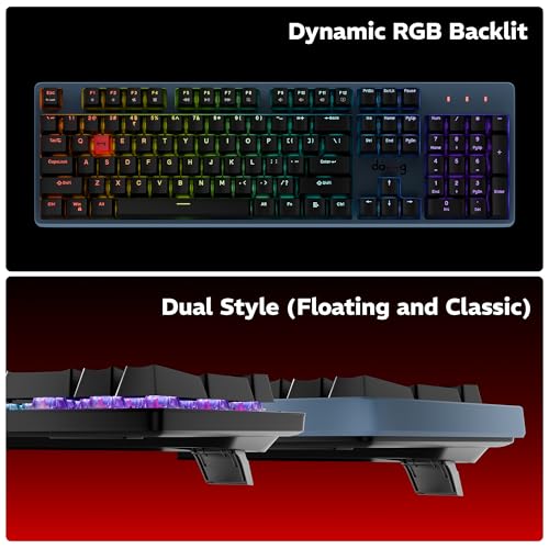 Image of daWg Highkey 685, Anti-Ghosting Wired Mechanical 100% Keyboard, RGB, Fiery Red Switches, 3 Swappable Panels, Double-Shot PBT Key, 1000Hz Polling Rate, Advance Software, 1.8m Braided Cable