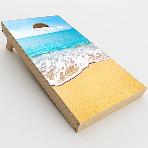 Skin Decal Vinyl Wrap for Cornhole Outdoor Game Bag Toss (2 x pcs. Skins only) / Bahamas Beach