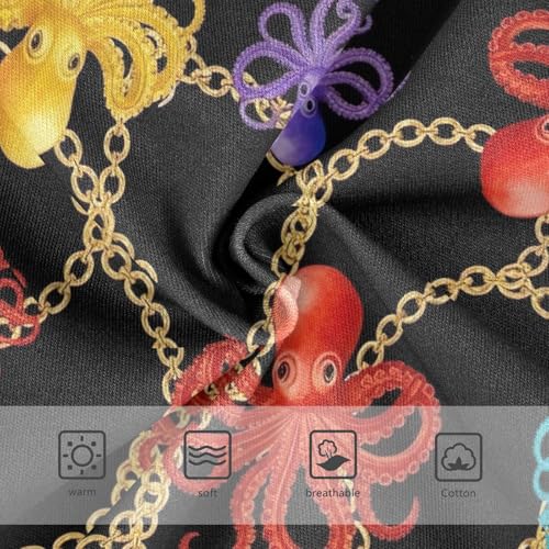 Colorful Octopuses Black Toddler Girl Underwear, Underwear for Girls, 2T–8 Years3