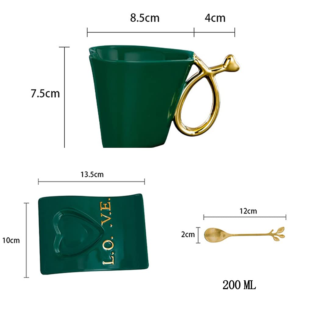 Tazze caffè/tè con Piatto, Tazze Da Tè E Piattino Set, Colori Freschi Assortiti Per Adulti, Regalo Tazza Per Uomo DAD DAD MOM, 2,8 OZ Tazza Da Caffè Con Manico, Per Bevande Al Caffè Speciali, Latte
