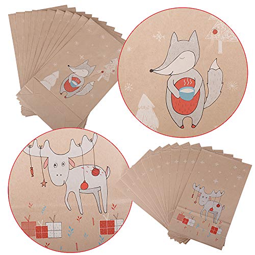 FLOFIA 24pz Sacchetti di Carta Kraft Bustine