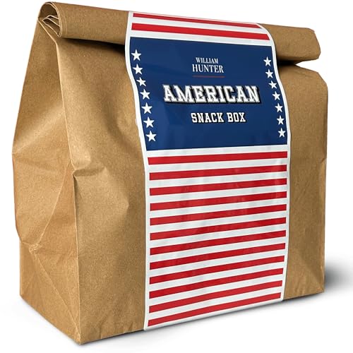 William Hunter American Sweets Gift Bag - Wide Selection Sweet Hamper, Great Value American Sweet Hamper for Children or Adults, Variety Box of Iconic American Candy