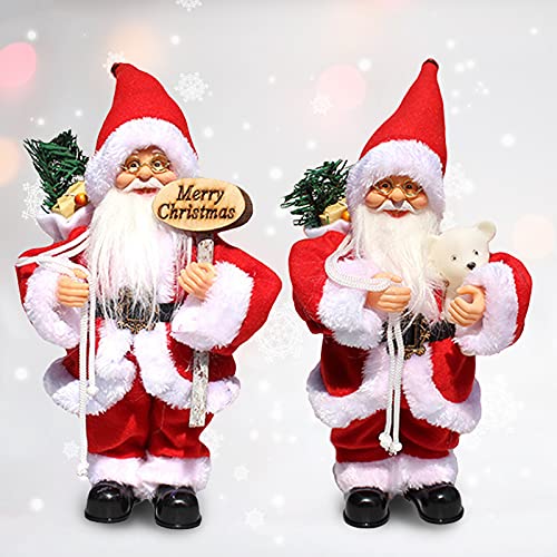 KKcare Boneca musical de Papai Noel elétrica Brinquedos para dançar e cantar no Natal Mesa de Natal