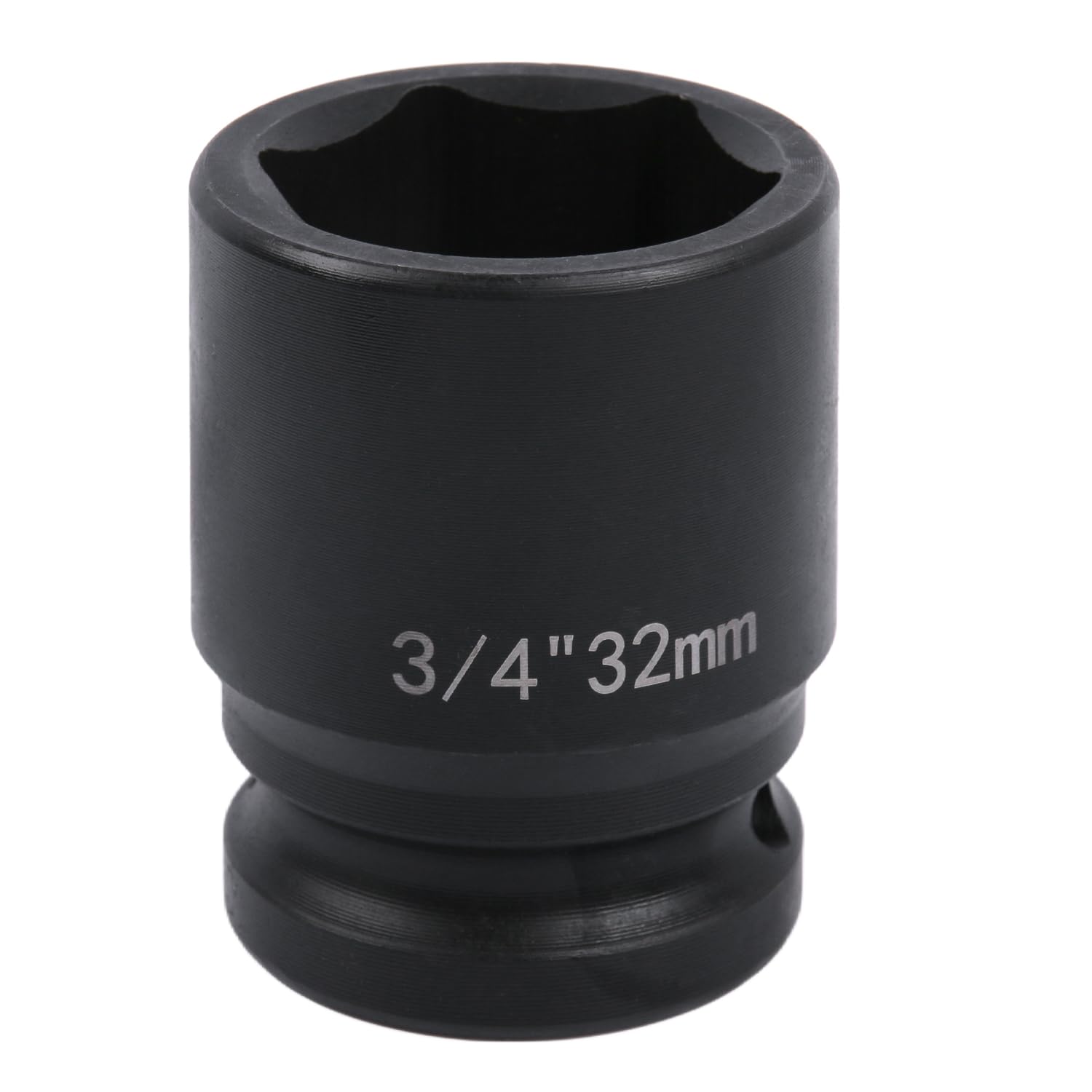 Uxney 3/4" Drive 32mm Impact Socket，6-Point Chrome Molybdenum Steel, for Heavy-Duty Truck and Automotive Repair, Metric — image 1