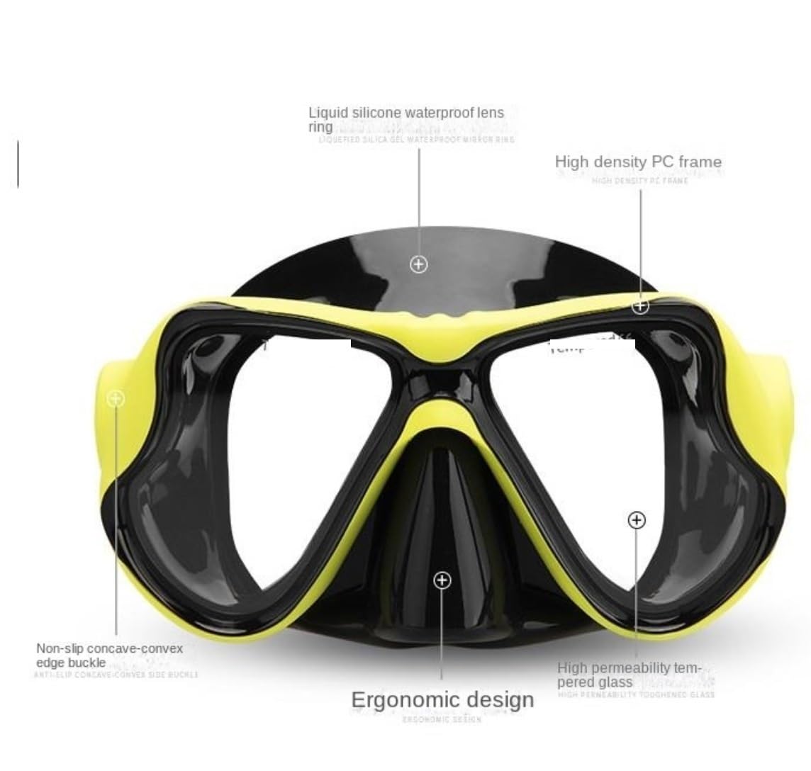 Sprzęt do Snorkelingu, Profesjonalny Zestaw Maski Do Nurkowania Gogle Przeciwmgielne Z Rurką Okulary Regulowany Pasek Maska Maska do Nurkowania