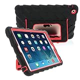Apple iPad mini iPad mini Retina iPad mini 3 Hideaway with Stand Red Gumdrop Cases Silicone Rugged Shock Absorbing Protective Dual Layer Cover Case
