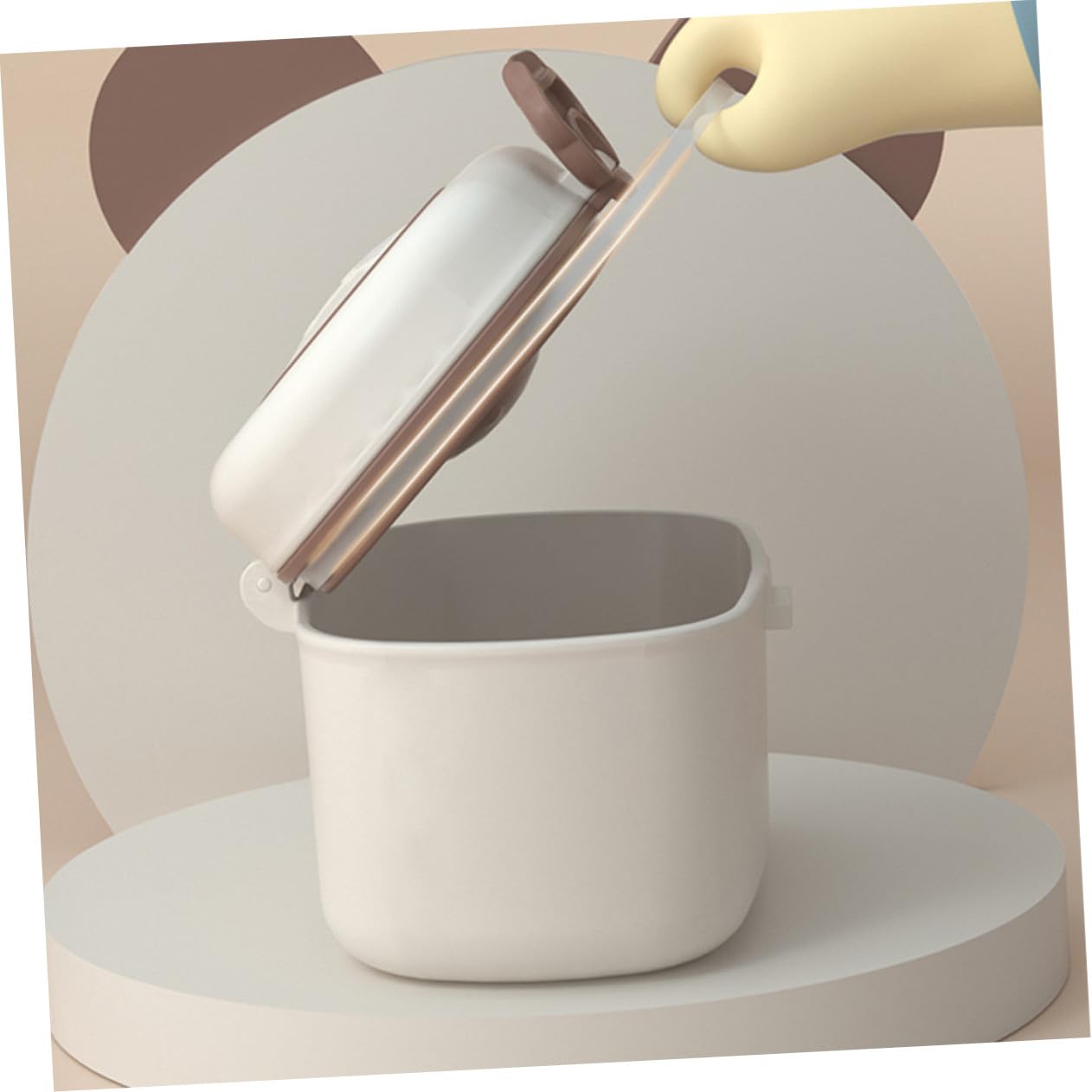 2 pcs Portable Milk Powder Dispenser Container with Design and Scoop Lightweight Sealed Storage Box for Travel and Outdoor Use
