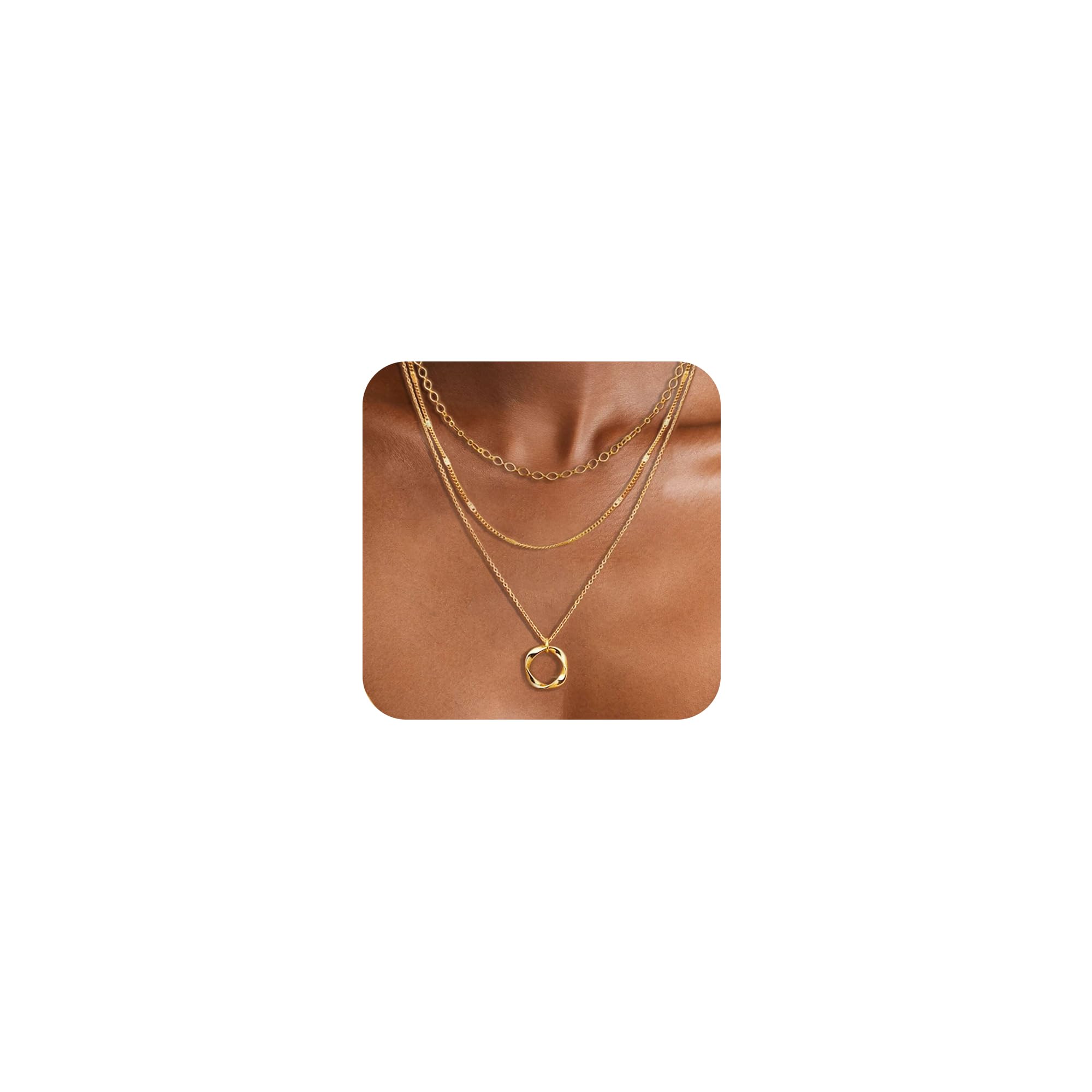 アクセサリー Octi Layered  Pendant Necklace 51zORN8mMyL.jpg