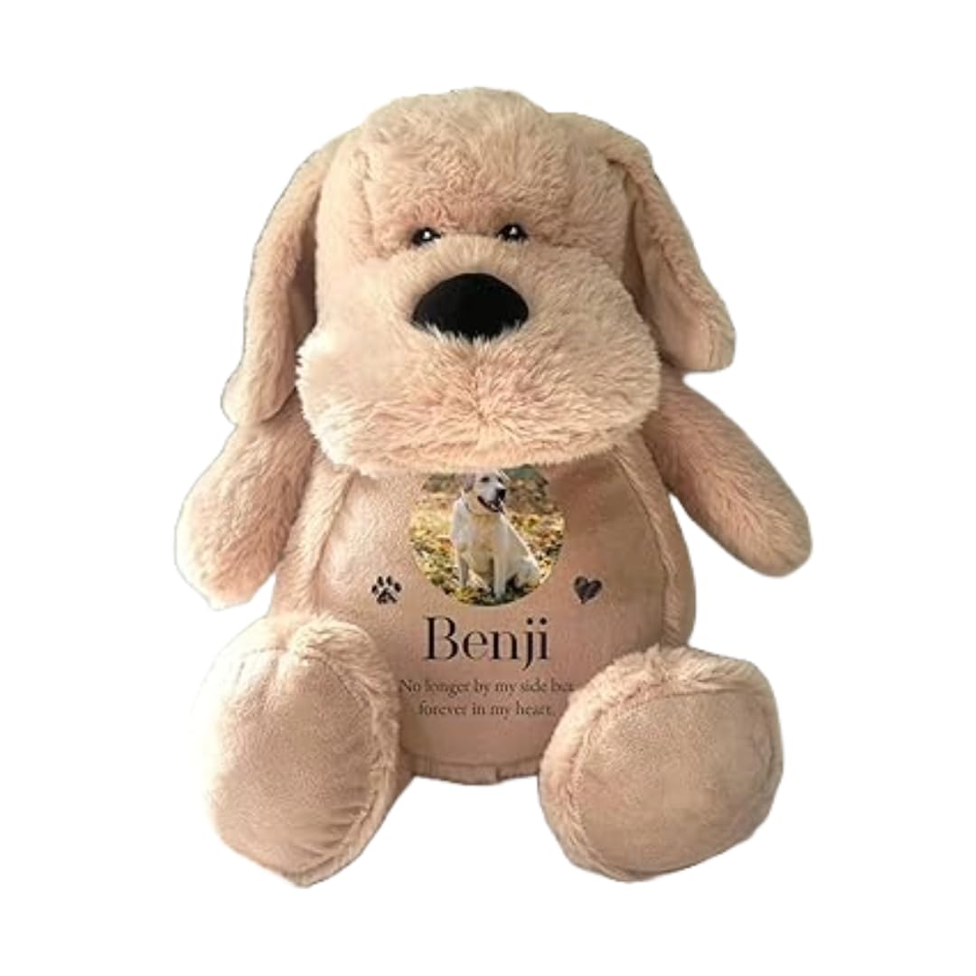 Personalised Photo Paw Prints Heart Comfort Keepsake Dog - Custom Message & Image | Sympathy Gift, Remembrance | 42cm Tall