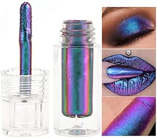 Liquid Chameleon Eyeshadow, Metallic Changing Sparkly Eye Shadows Multichrome High Pigment Multi-Reflective Liquid Eyeshadow, Long-lasting Holographic Glitter Eye Shadows Liquid Lip Makeup Set