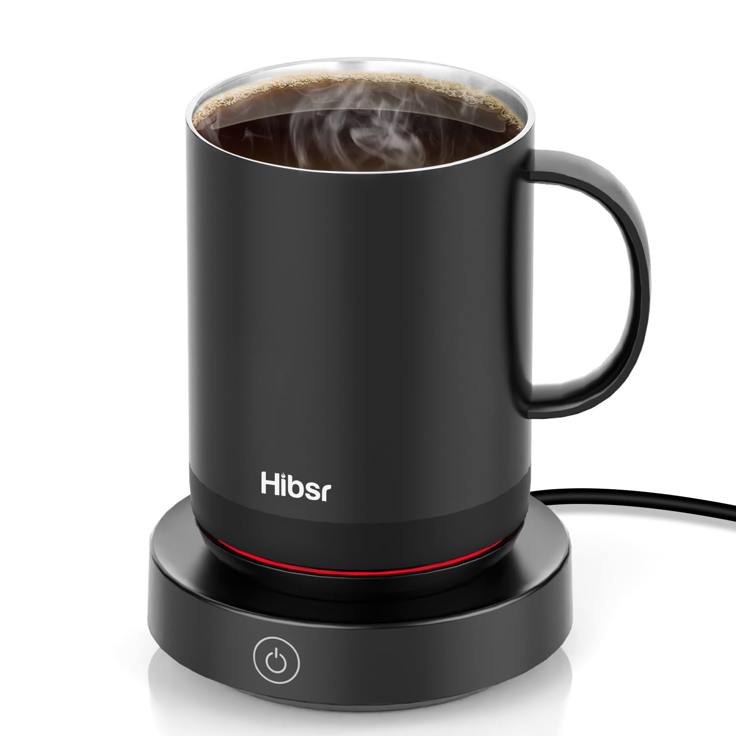 Calentador de tazas de café eléctrico con apagado automático y base de contacto directo de 65°C