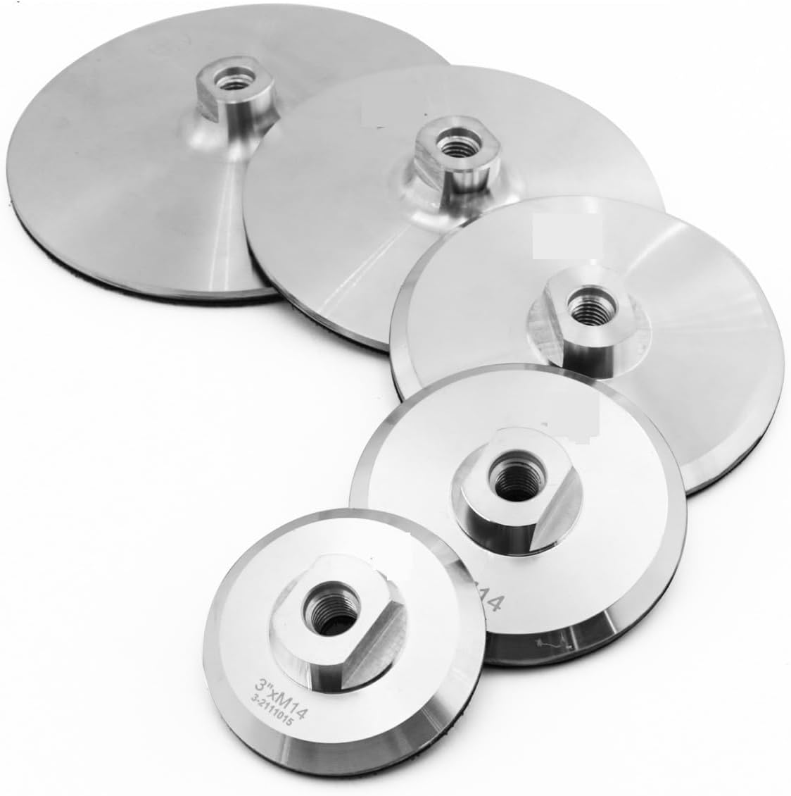 ZVHZQEMMT 3"/4"/5"/6''/7'' Back Pad for Diamond Polishing Pads M14 5-8/11 Aluminum Based Backer Backing Holder Lucky(5-8-11,3 inches)