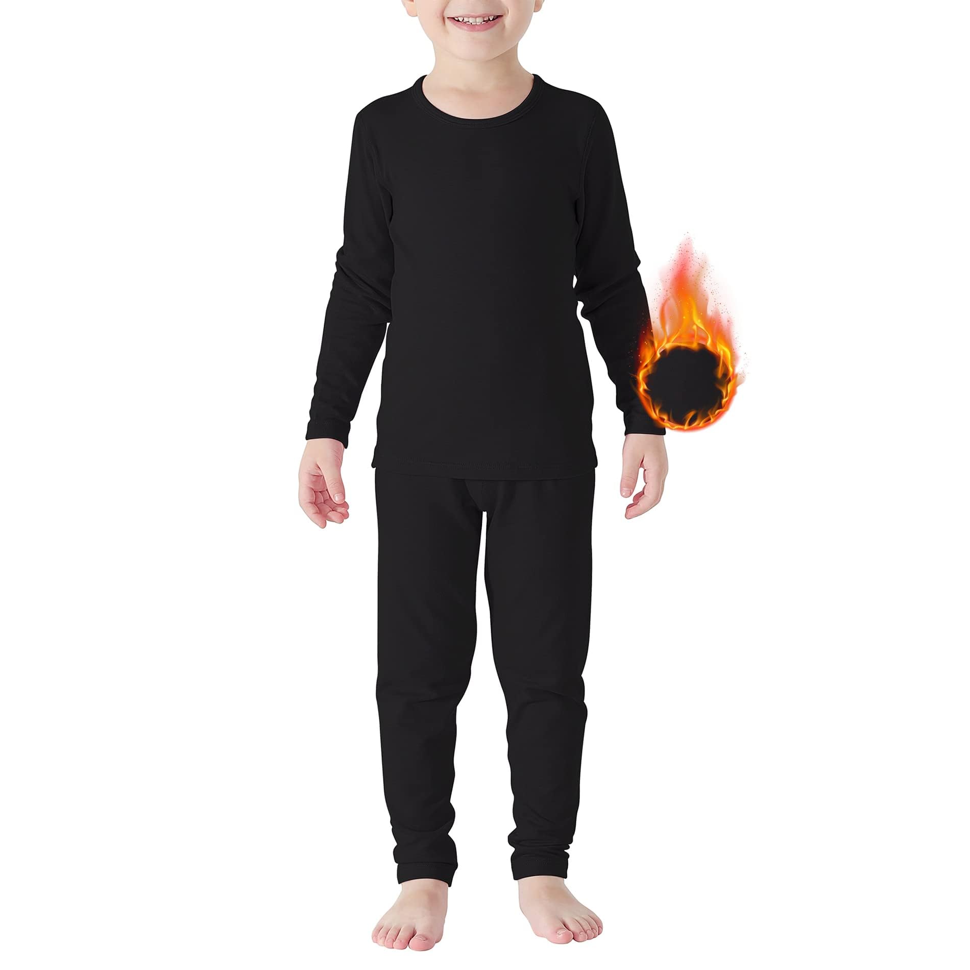 American Trends Conjunto de ropa interior térmica para niñas, conjunto térmico superior e inferior para clima frío/esquí