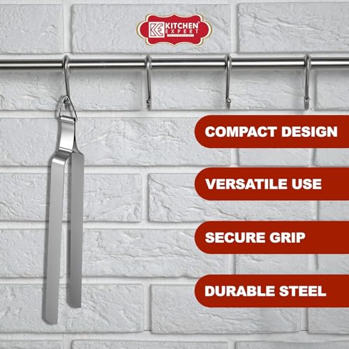 Image of Kitchen Expert Stainless Steel Tong | Set of 1 | Serving Food | Roti Chapati, BBQ Salad Tong | Stainless Steel Roti Chapati /Chimta /Chipya | Steel Utility Tong for Kitchen | Stainless Steel Tong