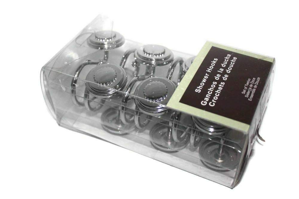 Elegant Home Fashions EHF Shower Curtain Hooks, Chrome