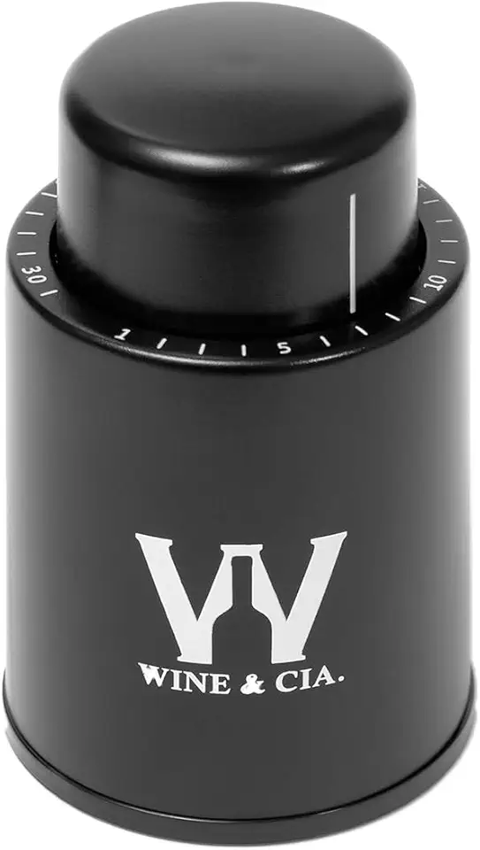Bomba Vácuo Vinho Tampa Garrafa Aumenta Vida Util Preserva Melhor Vinho com Datador Wine & Companhia