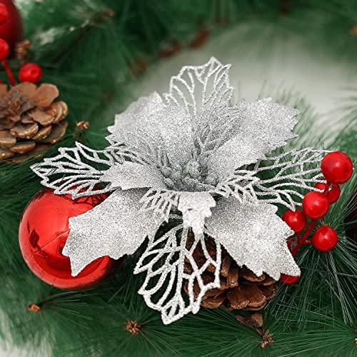 KAHEIGN 36Pcs Christmas Poinsettia Flowers - Image 4