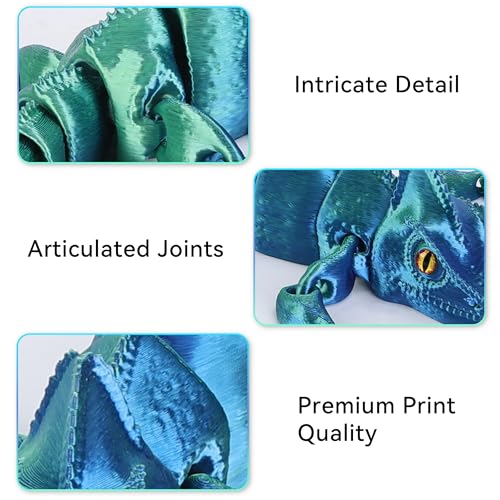 Yipintang 11 Inches Large Fully Articulated 3D Printed Chameleon Figurine, Flexible Movable Joints, Interactive Desk Decor for Home and Office — view 4